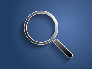 3d Vector illustration of loupe icon