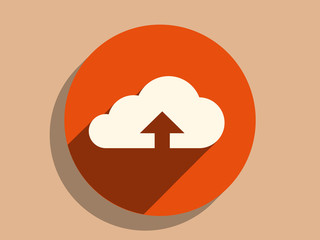 Flat long shadow icon of