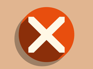 Obraz premium Flat long shadow icon of