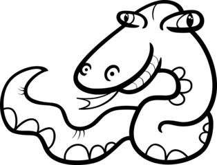 snake cartoon coloring page