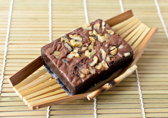Almond chocolate brownie
