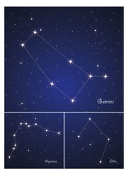 Constellations Gemini,Aquarius and Libra