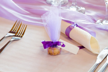 table set for wedding or another catered event dinner