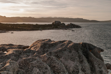 Baja Sardinia at sunset, Italy