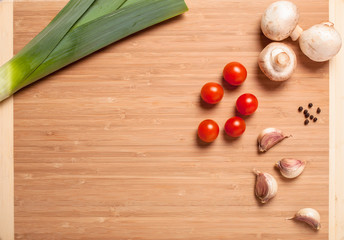 Ingredients for cooking with vegetables