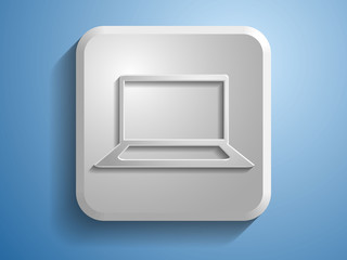 3d Vector illustration of laptop icon