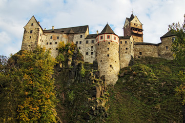 Fototapeta na wymiar Romańsko-gotycki zamek Loket w Czechach
