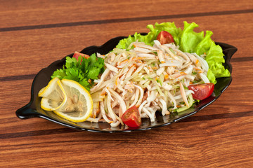 Salad with calamary