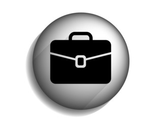 Flat long shadow icon of briefcase