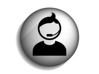 Flat long shadow icon of support