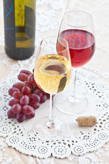 Roter und weisser Wein
