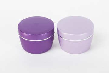 cosmetics on the white background