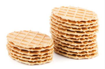Pile of sweet waffles