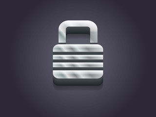 3d Vector illustration of lock icon