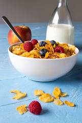 Cornflakes in einer Schale