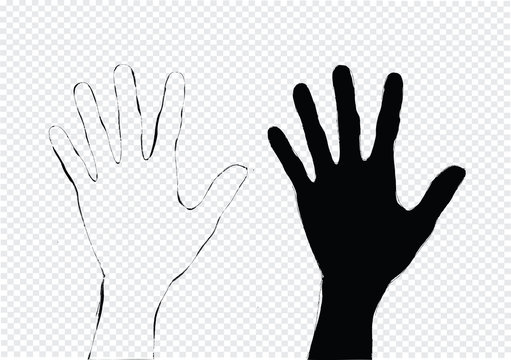Background colorful silhouette hands design