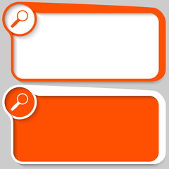 Fototapeta premium set of two vector text box and magnifier