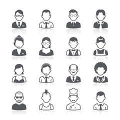 Business people avatar icons. Vector illustration