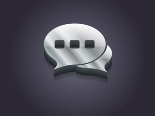 3d Vector illustration of communication icon