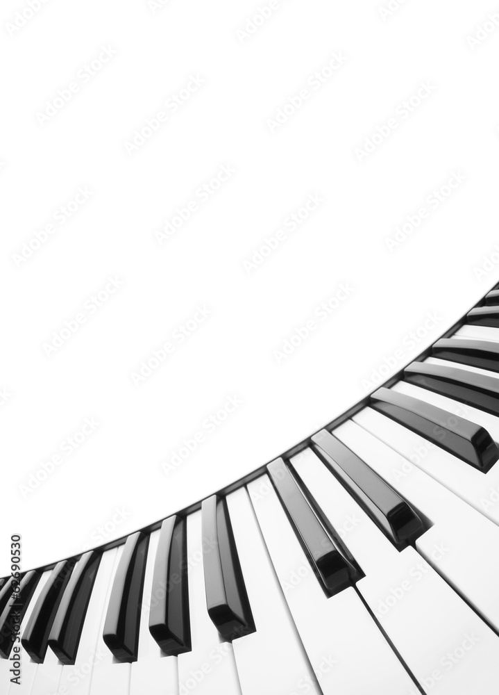 Fototapete Piano keyboard. Abstract background with a field for text