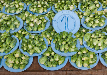 The mild cabbage dish is sold in the market.