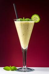 Healthy drink with cucumber