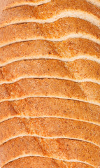 Top view of sliced bread