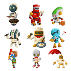 Robots doing different things