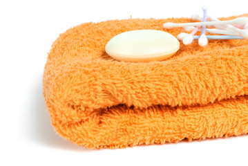 towel and soap