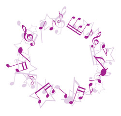 vector violet music frame