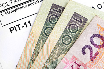 Polish income tax. PIT- 11 - obrazy, fototapety, plakaty