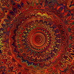 Warm Digital Mandala