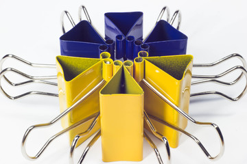 colored stationery clips