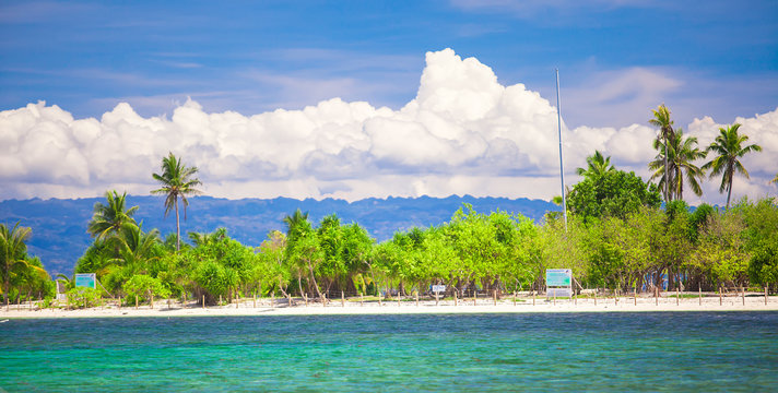 Tropical perfect island Puntod in the Philippines