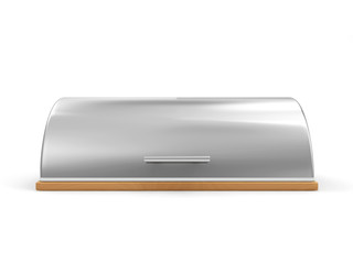 Fototapeta premium Metallic Breadbasket isolated on white background