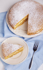 Carrot cake on a plate