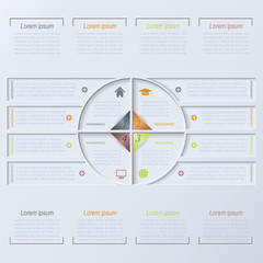 Vector circle infographic design template