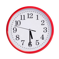 Half of the sixth on a round clock face