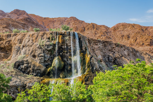 ma'in hot springs waterfall jordan