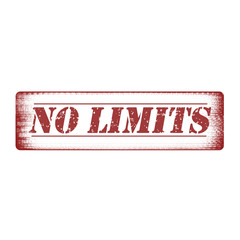 No limits red square stamp, vector illustration