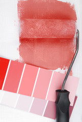 paint roller and color chart choice