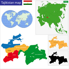 Tajikistan map