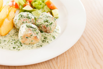 meatballs with potatoes