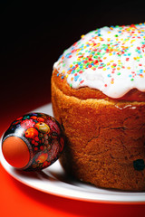 Easter cake with egg