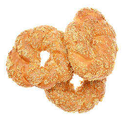 Fresh Tasty Pretzel on White Background