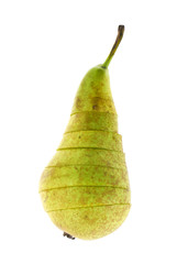 Green Pear Isolated on White Background