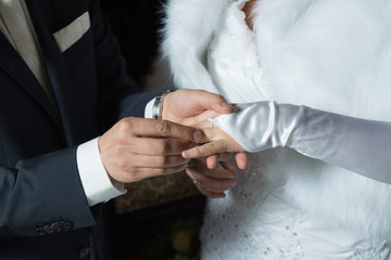 Wedding ring exchange