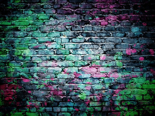 mur de briques de graffiti