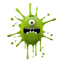 Fototapeta premium 3d funny splash stain