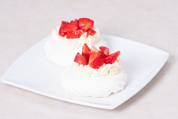 Strawberry Meringues Dessert Pavlova